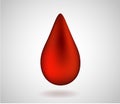 Blood drop vector illustration. Isolated blood droplet icon for medical graphic design concept - Blood donation