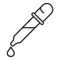 Blood dropper icon outline vector. Test covid