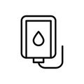 Blood, dropper icon. Simple line, outline vector elements of firefighters icons for ui and ux, website or mobile application