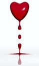 Blood dropping heart