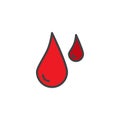 Blood drops filled outline icon Royalty Free Stock Photo