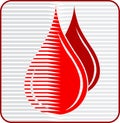 blood drops logo Royalty Free Stock Photo