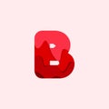 B Blood Font Vector Template Design Illustration
