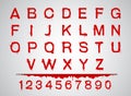 Blood fonts set alphabet blood set Royalty Free Stock Photo