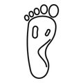 Blood foot pain icon, outline style Royalty Free Stock Photo
