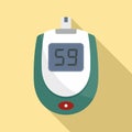 Blood glucose level icon, flat style