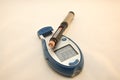 Blood Glucose Meter and Insulin Pen Royalty Free Stock Photo