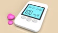 Blood Glucose Meter to test diabetes for medical content 3d rendering