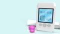 Blood Glucose Meter to test diabetes for medical content 3d rendering