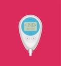 Blood Glucose Test. Home glucometer flat vector