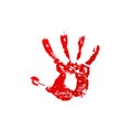 Blood hand print vector Royalty Free Stock Photo
