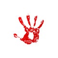 Blood hand print vector