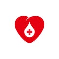 blood health care vector icon design with hospital plus sign