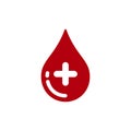 blood health care vector icon design with hospital plus sign