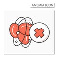 Blood hemophilia color icon