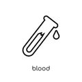 Blood icon. Trendy modern flat linear vector Blood icon on white Royalty Free Stock Photo