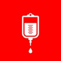 Blood iv dropper icon