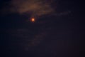 Blood moon concept of a red full moon against a black sky Royalty Free Stock Photo