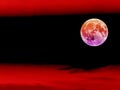 blood moon in the dark red sky Royalty Free Stock Photo