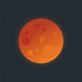 Blood Moon, Total Lunar Eclipse - Vector