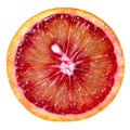 Blood orange cut close up isolated Royalty Free Stock Photo