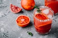 Blood Orange Sangria with ice and thyme Royalty Free Stock Photo