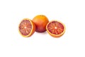 Blood Oranges Isolated On White Royalty Free Stock Photo