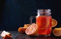 Blood oranges with juice Royalty Free Stock Photo