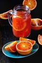 Blood oranges with juice Royalty Free Stock Photo