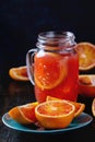 Blood oranges with juice Royalty Free Stock Photo