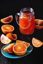 Blood oranges with juice Royalty Free Stock Photo