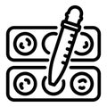 Blood pipette icon, outline style