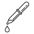 Blood pipette icon, outline style