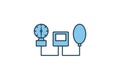 blood pressure checker icon. Icon related to medical tools.