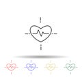 Blood pressure cholesterol multi color icon. Simple thin line, outline vector of probiotics icons for ui and ux, website or mobile