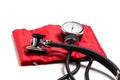 Blood pressure cuff, close-up Royalty Free Stock Photo