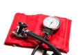 Blood pressure cuff, close-up Royalty Free Stock Photo