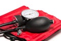 Blood pressure cuff, close-up Royalty Free Stock Photo