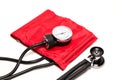 Blood pressure cuff, close-up Royalty Free Stock Photo