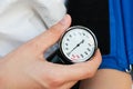 Blood Pressure Gage In a Doctor's Hands Royalty Free Stock Photo