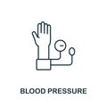 Blood Pressure icon from health check collection. Simple line Blood Pressure icon for templates, web design and infographics