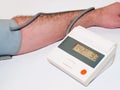 Blood pressure medical test with tonometer