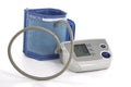 Blood pressure monitor and cuff Royalty Free Stock Photo