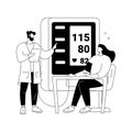 Blood pressure screening abstract concept vector illustration Royalty Free Stock Photo