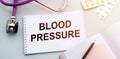 Blood Pressure text words inscription - Hypertension concept