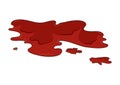 Blood puddle simple vector design isolated on white