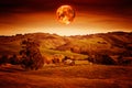 Blood red moon Royalty Free Stock Photo