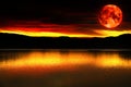 Blood red moon Royalty Free Stock Photo