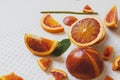 Blood red oranges, fresh fruit Royalty Free Stock Photo