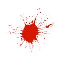 Blood, Red Paint VECTOR Splatter Isolated On White Background.